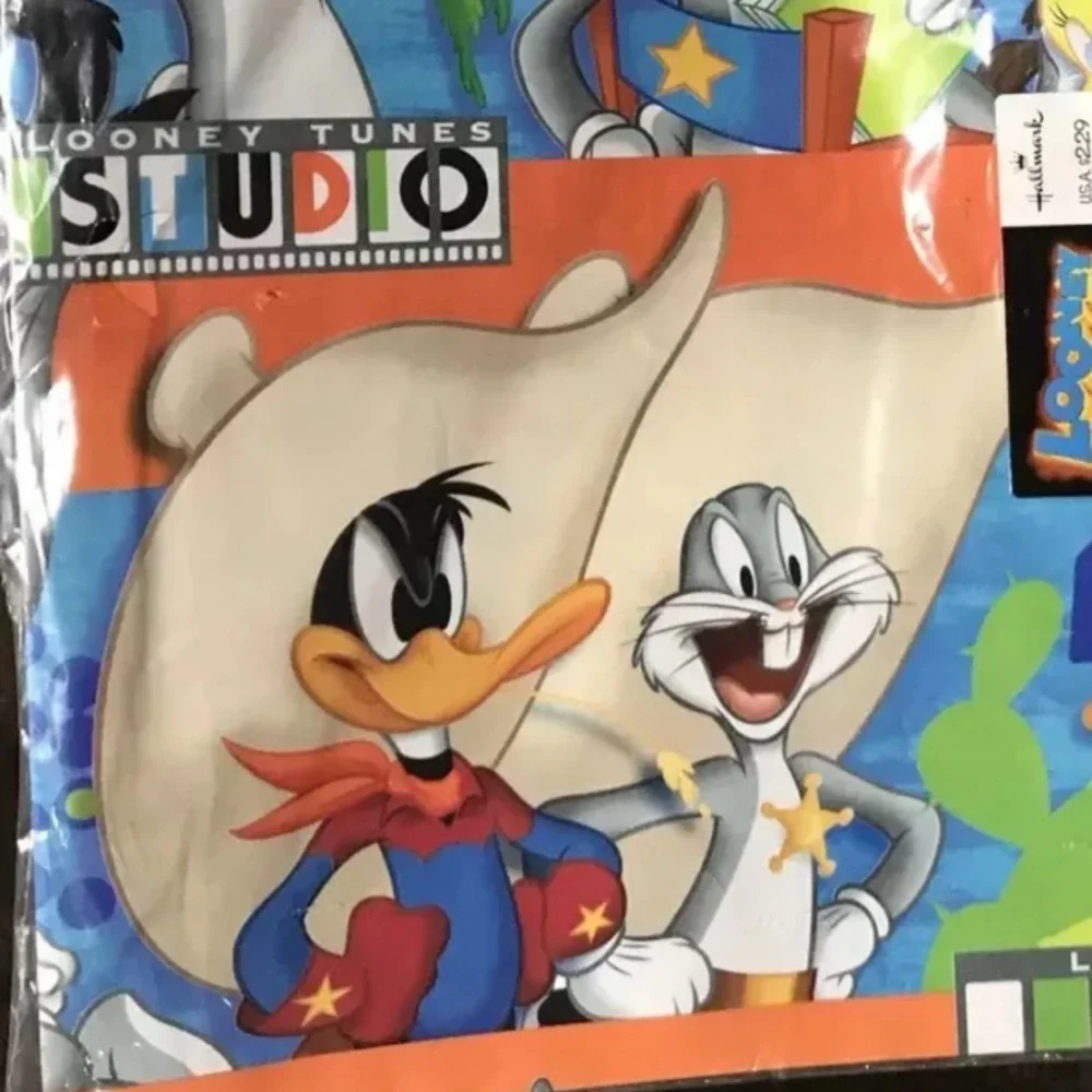 Looney Tunes Hallmark Bugs Bunny Wrapping Paper 2 Sheets Gift Wrap 3 Packs